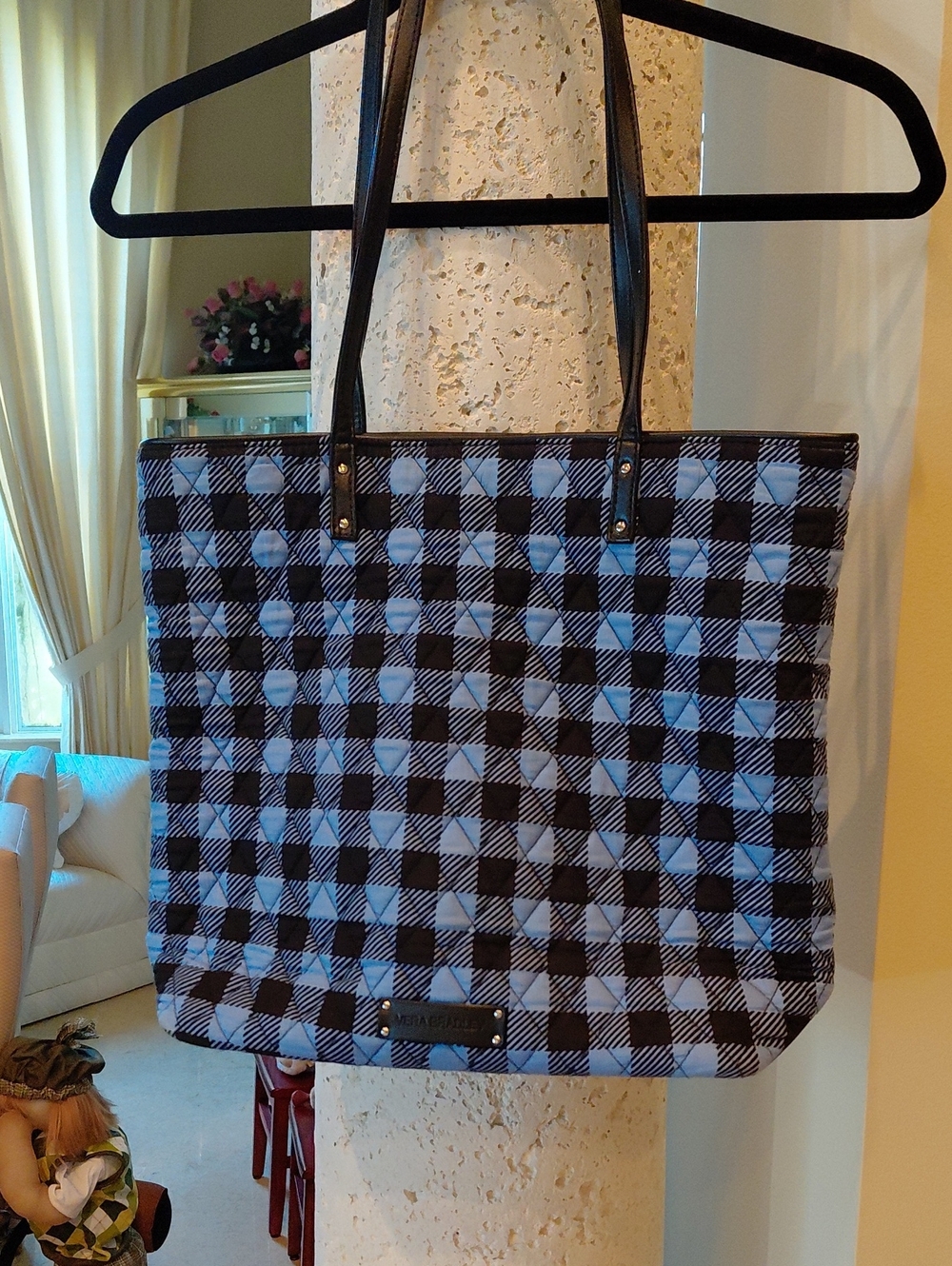 Vera Bradley Black and White Buffalo Check Tote